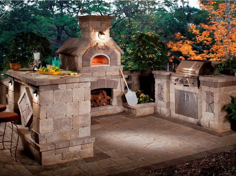 Cucina da esterno in muratura