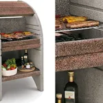 Un barbecue in cemento refrattario