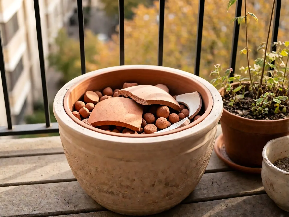 Preparazione del vaso e drenaggio