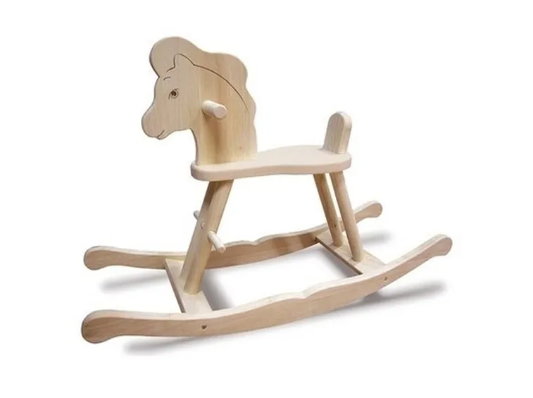 cavallo a dondolo di legno