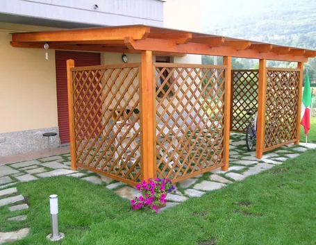 pensiline in giardino