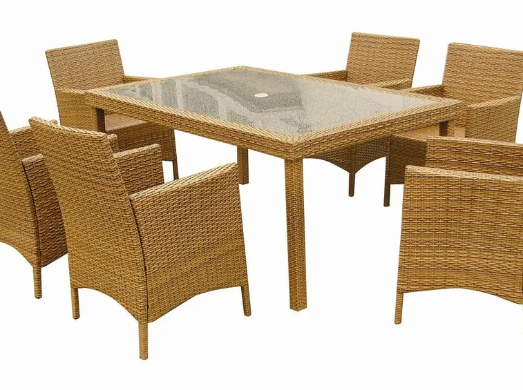 tavolo da esterno fibre naturali