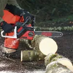 Taglialegna con motosega a batteria