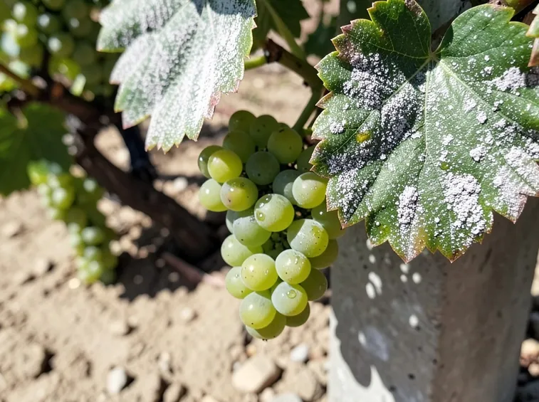 Poltiglia bordolese su pianta di vite