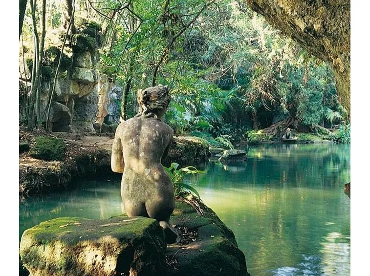 scorcio del giardino all'inglese
