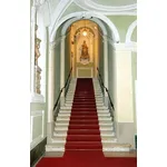 La scala d’ingresso di Palazzo Patrizi