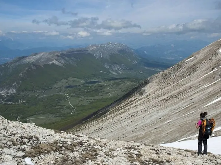 Un paesaggio della Majella innevata