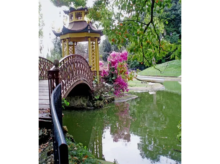 Particolare orientale del giardino