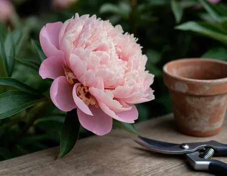 Peonia in fiore