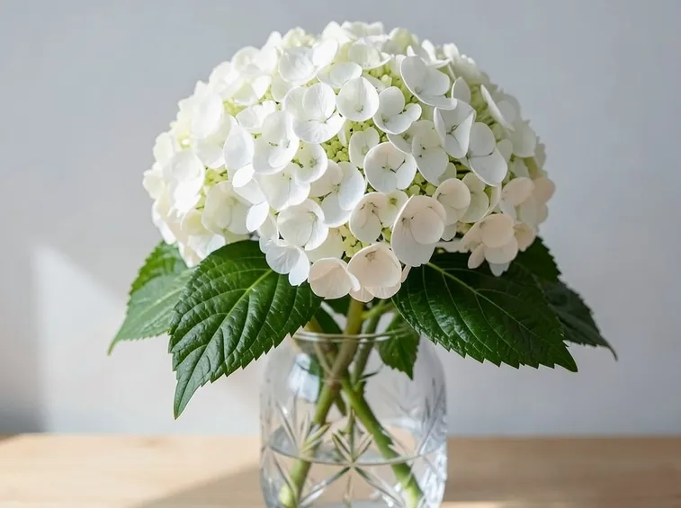 Fiori di ortensia in vaso
