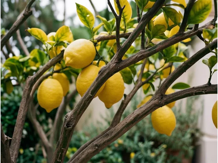 Foglie rami limone