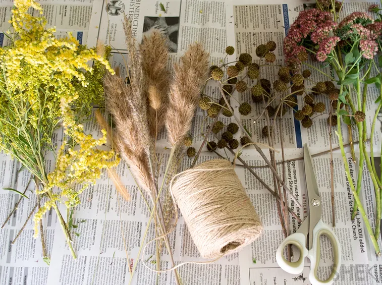 Composizione fiori secchi