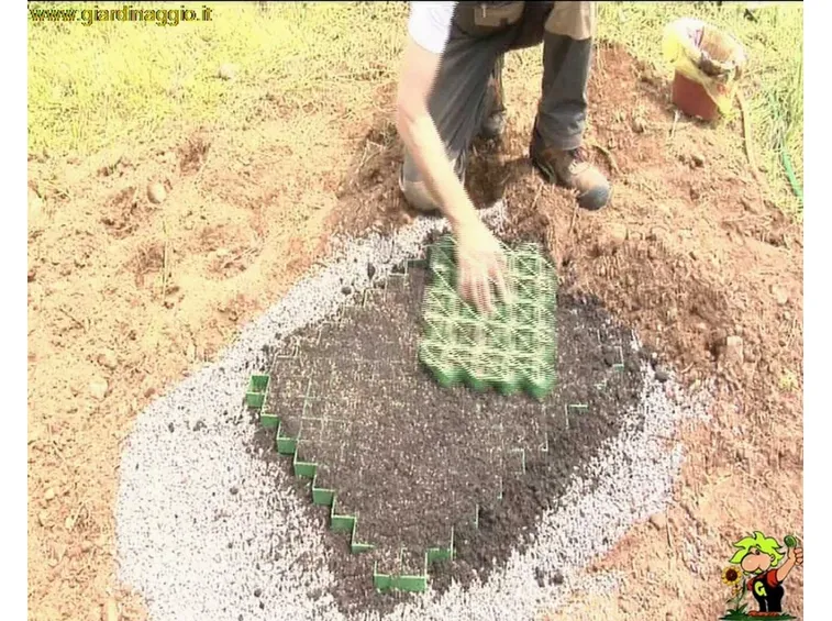preparare parcheggio con erba