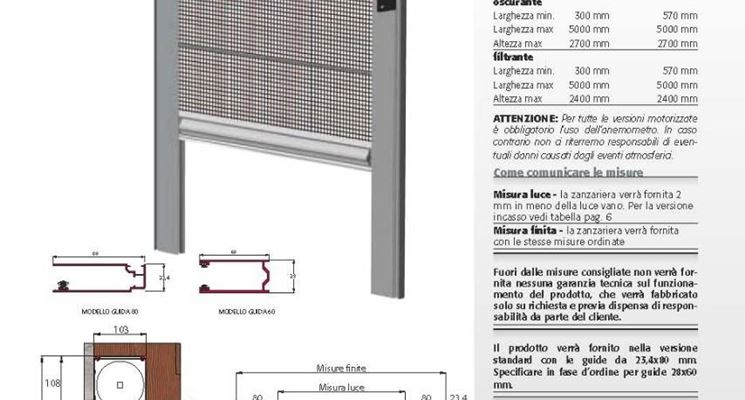 Un esempio di zanzariera Amb motorizzata