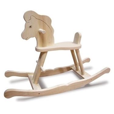 cavallo a dondolo di legno