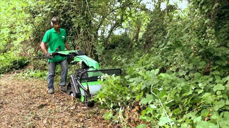 Trinciaerba a coltelli al lavoro