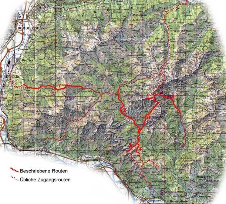 Mappa del Parco Val Grande