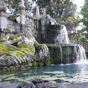 Vista sui giardini di villa Lante