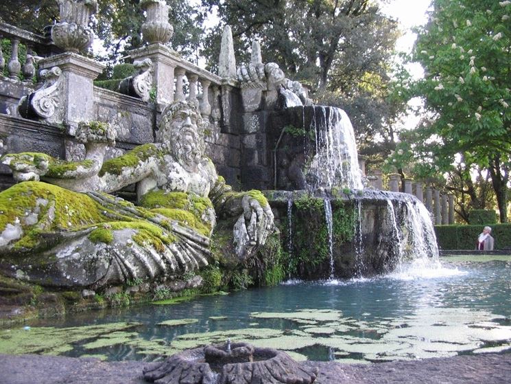 Vista sui giardini di villa Lante