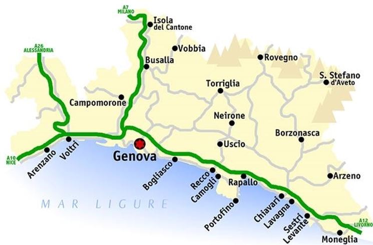 La mappa per raggiungere il complesso di Villa Serra