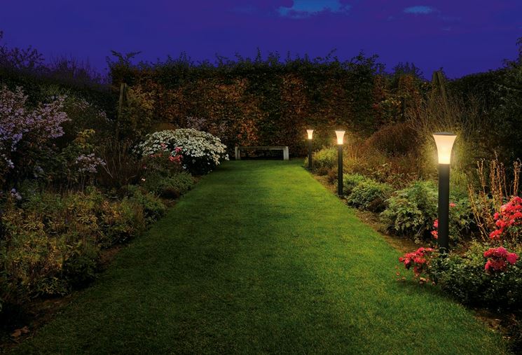 giardino illuminato