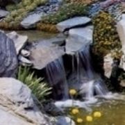 cascate in giardino roccioso