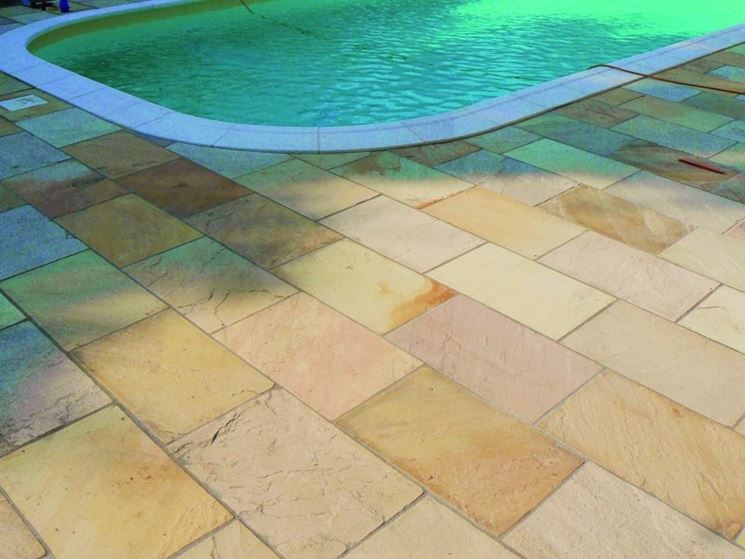 Piastrelle per bordo piscina in ceramica monocottura